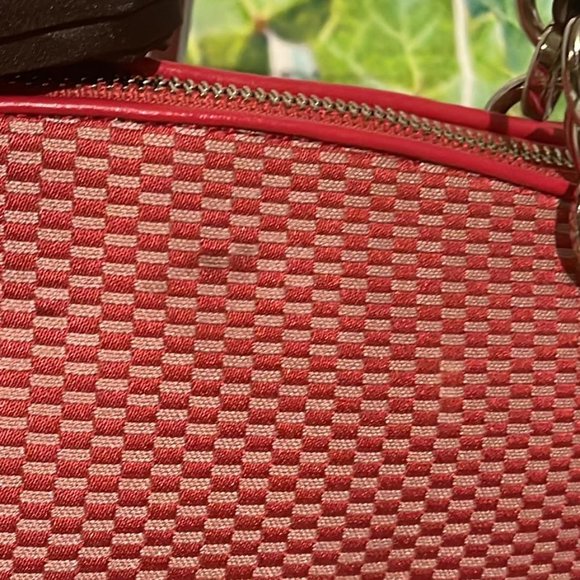COACH F57244 SMALL KELSEY PINK RED JACQUARD SATCHEL CROSSBODY MSRP $350  NEW WIT - Picture 9 of 10